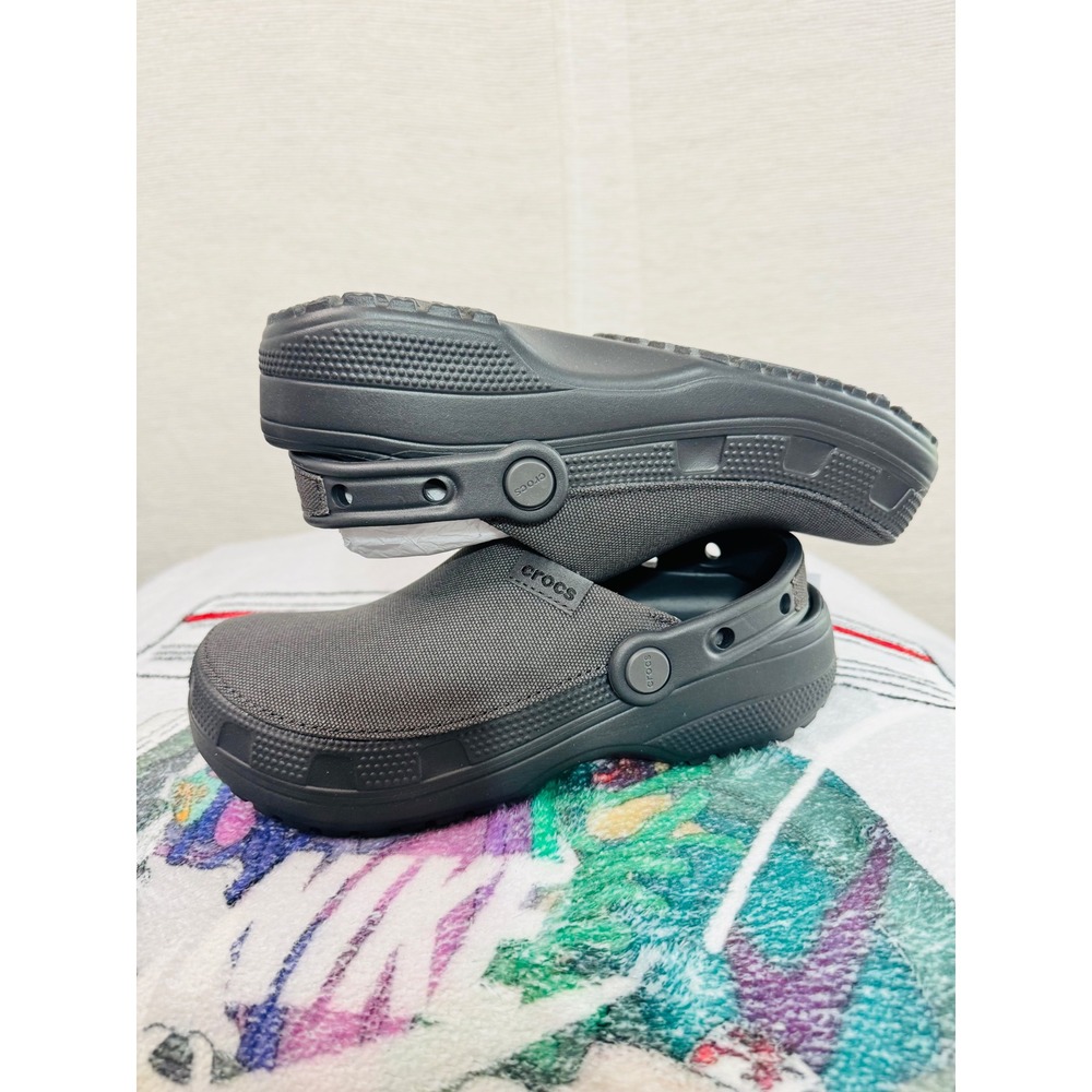 Crocs Crafted Clog K Black Sand Textile Upper Kids Size J4 213351-0LD